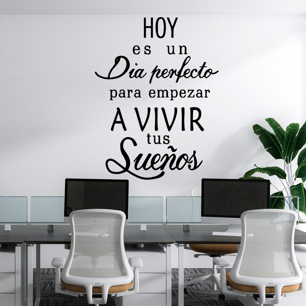 1 pc new Spanish sentence Wall Sticker Removable Wall Stickers Diy Wallpaper For Baby's Rooms Removable Decor Wall Decals