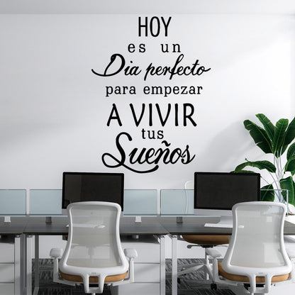 1 pc new Spanish sentence Wall Sticker Removable Wall Stickers Diy Wallpaper For Baby's Rooms Removable Decor Wall Decals