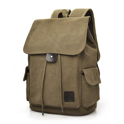 New High Quality Canvas Men Backpack Large Shoulder School Bag Rucksack For Boys Travel Fashion Camping Bags Fashion Simple Bags