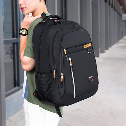 Mochilas Minimalistas de Grande Capacidade Masculinas Impermeáveis Oxford Mochila Escolar para Deslocamento Casual de Negócios Múltiplos Bolsos Bolsa de Viagem
