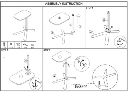 Adjustable Height Laptop Desk Rotating Tabletop Mobile Stand Home Mesa Bedside Table Office Tray Standing Computer Workstat
