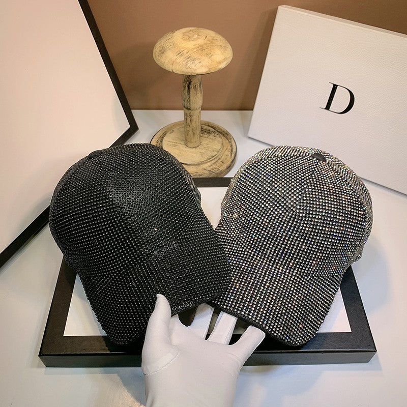 Full Diamond Luxury Rhinestones Baseball Caps for Women Men Cotton Bones Snapback Hip Hop Cap Gorras Casquette Sun Hats