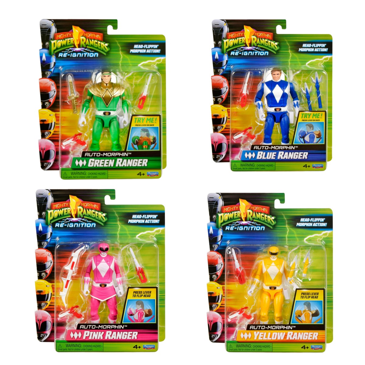 Anime Mighty Morphin Power Rangers Boneco de Ação Red Ranger Modelo Green Ranger Brinquedo Boneca Coleção Enfeites Presentes para Crianças