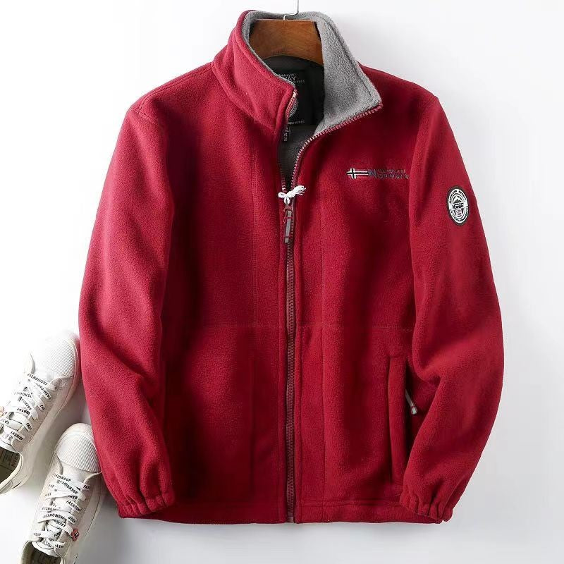 Jaqueta Masculina de Caxemira de Outono e Primavera para Pesca ao Ar Livre à Prova de Vento, Quente, Confortável, Moderna, Respirável