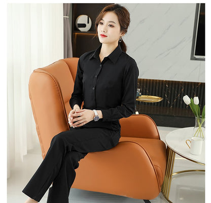 Formal Dress Women Shirt Long Sleeve Blouse New Black Shirt Women Tops 2024 Fashion Women Clothing Basic White Shirts OL Blouses