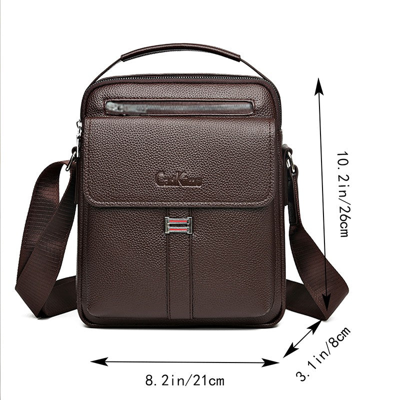 Men's Genuine Leather Crossbody Shoulder Bags High Quality Tote Fashion Business Man Messenger Bag Leather Bags Fanny Pack