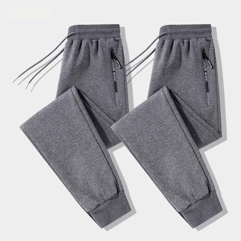 Calça casual masculina primavera e outono nova solta reta calça comprida calça jogger esportiva da moda