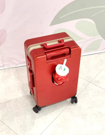 Nova Mala de Alta Qualidade 20" de Bordo para Viagem Trolley Bag Estrutura de Alumínio Atualizada com Trava Bagagem de Rodinhas Material ABS+PC