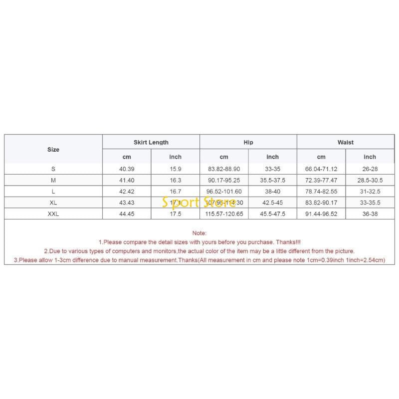 U2JB Fashion Workout Skirt Moisture Skort Elastic Waist Functional Pocket Design