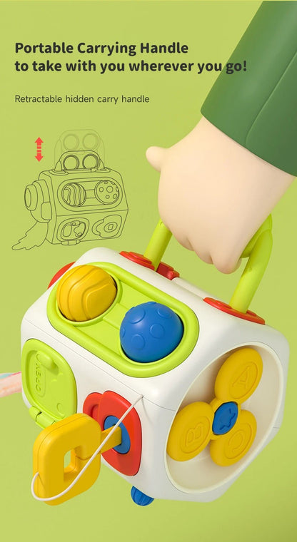Brinquedos Cubo de Atividades Montessori para Crianças Pequenas Brinquedo Sensorial Educativo para Viagem Presente para Crianças