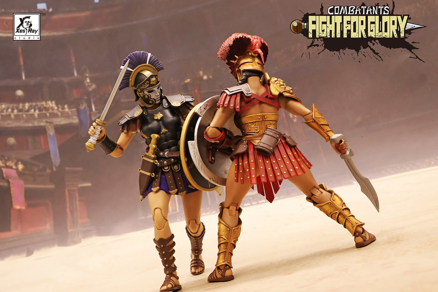 [Pré-Venda] XesRay Fight For Glory 1/12 Action Figure Combatants Wave 6 Cassia Berenice Medocus o Trácio Modelo de Anime Para Presente