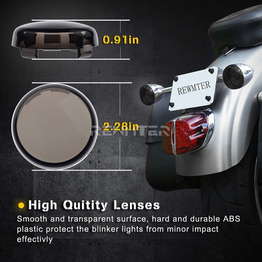 Turn Signal Light Lens Cover Motorcycle Smoke Indicator Lens Cover For Harley Touring Road King Dyna Softail Sportster 883 1200