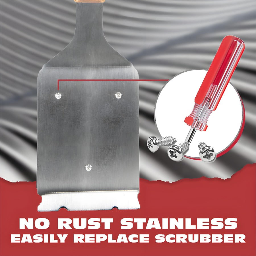 Steel BBQ Brush Grill and Scraper BBQ Cleaner Brush Perfect Tools - Rust Resistant Stainless Steel Barbecue Cleaner
