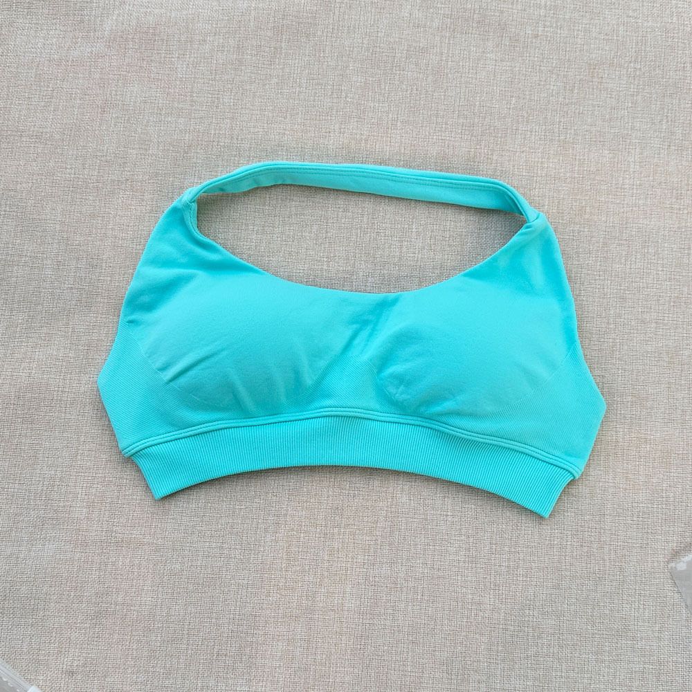 DF halter Neck Woman Sports Crop Bra  Comfortable gym bra Running Bra workout Sportswear