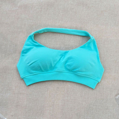 DF halter Neck Woman Sports Crop Bra  Comfortable gym bra Running Bra workout Sportswear