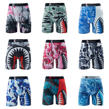 ETHIKA 1Pcs Sexy Men Underwear Boxers Breathable Man Swimming Underpants Plus Size S-3XL Mens Panties Trunks Men's Boxer Briefs