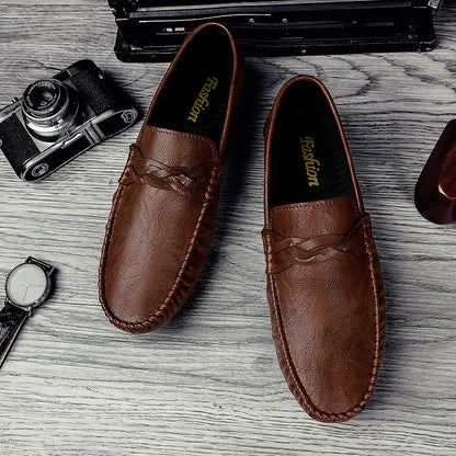 High Quality Leather Men Casual Shoes Comfortable Light Men Loafers Formal Men Dress Shoes Breathable Slip on Men Driving Shoes