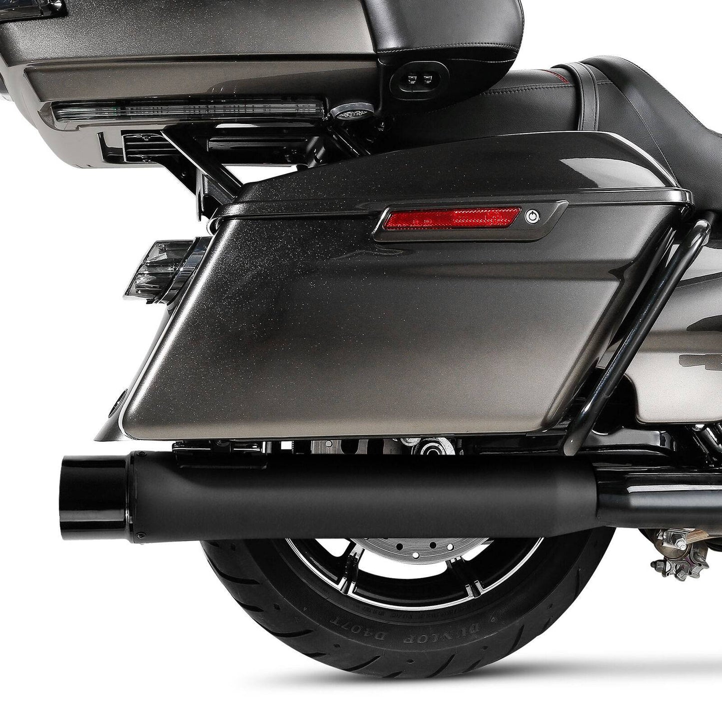 Motorcycle 4" Slip-On Dual Exhaust Pipes For Harley Touring Road King Electra Glide Street Glide Road Glide 2017-2023 2022 2021