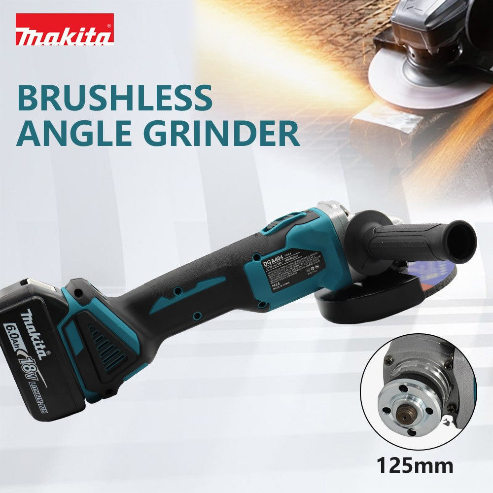 Lixadeira Angular Elétrica Sem Fio Makita, Máquina de Corte Recarregável, 18V, de Alta Potência para Bateria Makita
