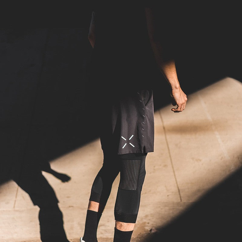 Summer Gym Fitness Sports Compression Shorts Mens Streatwear Quick Dry Jogger Quarter Short Pants Basketball Casual Trend Shorts