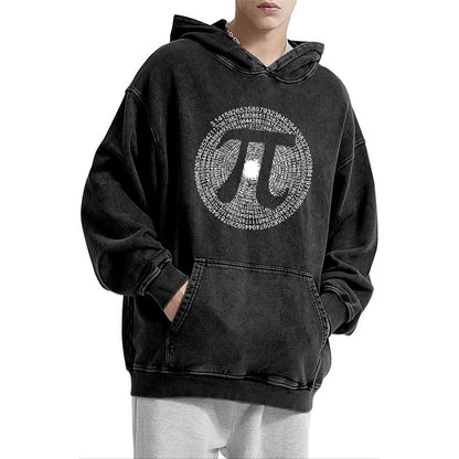 ? 3.1415926 New Print Loose Man Hoodies Women Long Sleeve Washed Hooded Oversized Pocket Coat Harajuku Up Male Sweatshirts