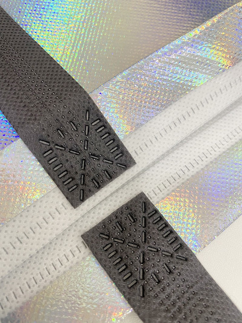 10Pcs Reusable Silver Laser Tote Bag Durable Non Woven Gift Shopping Bag for Wedding Bridesmaid Party Birthday Eco Friendly