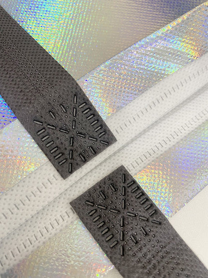 10Pcs Reusable Silver Laser Tote Bag Durable Non Woven Gift Shopping Bag for Wedding Bridesmaid Party Birthday Eco Friendly