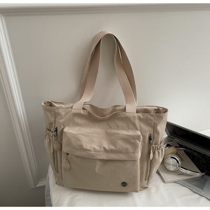 Stylish Nylon Canvas Shoulder Bag for Women Spacious Top Handle Bag Tote Casual  Comfortable and Versatile Texture Commuter Bag