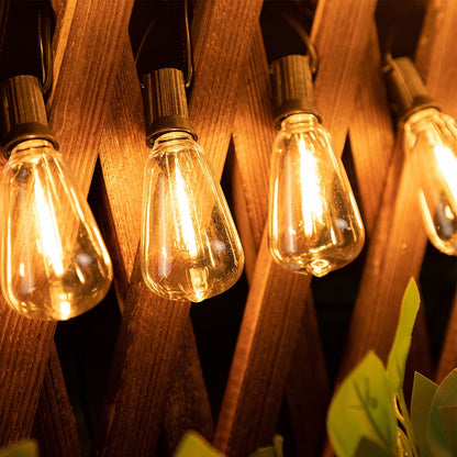 Shatterproof ST38 Plastic Outdoor String Lights Waterproof LED Garden Light Garland Connectable Retro Festoon Decoration Light