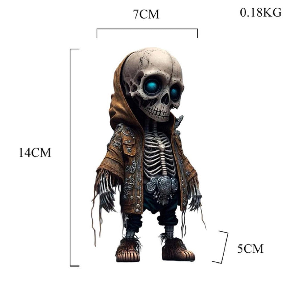 Cool Skeleton Dolls Figurines Skull Resin Statue  Halloween Party Decoration Home Accessories Living Room Bedroom Gift