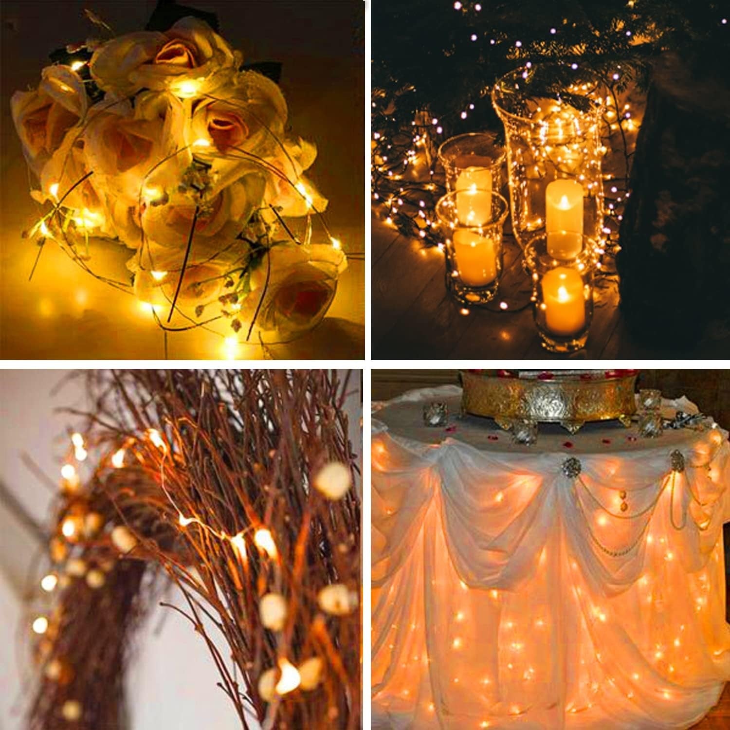 Battery Powered 10/20/30/50/100LEDs String Lights  Copper Wire Light for Holiday Lighting Camping Flower Wedding Christmas Decor