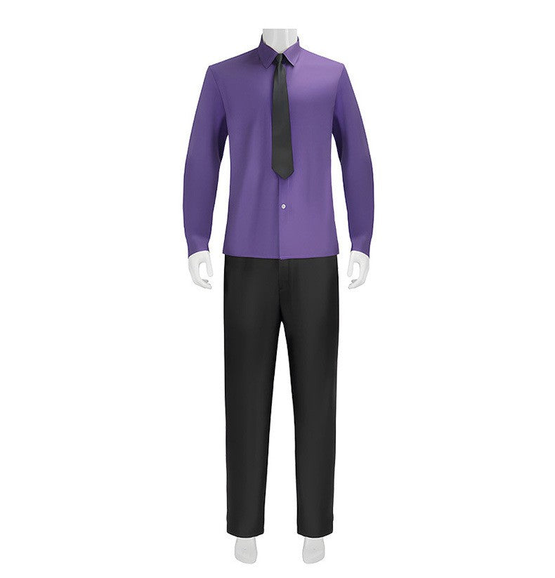 Anime William Afton Cosplay Costume FNaF Purple Guy Costume Five Nights /at Freddy's Doujin Outfit Halloween Party Clothes