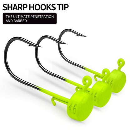5pcs Anzóis de Pesca 2.8g 3.5g 4.6g 7g Ned Mushroom Head Jig Anzol Afiado com Barba para Iscas de Silicone Ferramentas de Pesca Jigging