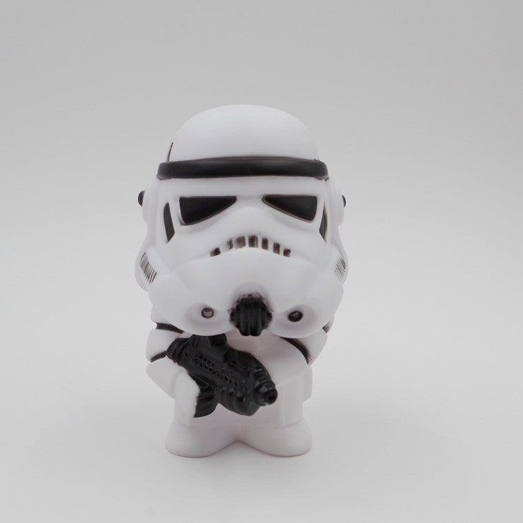 10cm Estilo Fofo Star Wars Darth Vader e STORMTROOPER Kawaii Brinquedo Action Figure Modelo Soldado Preto Branco Para Crianças