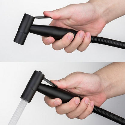 Pulverizador de bidê de banheiro portátil com válvula de latão, bidê de chuveiro de aço inoxidável, chuveiro higiênico, pulverizador de bidê de banheiro montado na parede