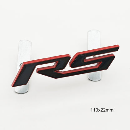 3D Metal Car Sticker RS logo Front Grill Emblem Trunk Badge Decals For Chevrolet Blazer Aveo Trax Cruze Sonic Onix Accessories