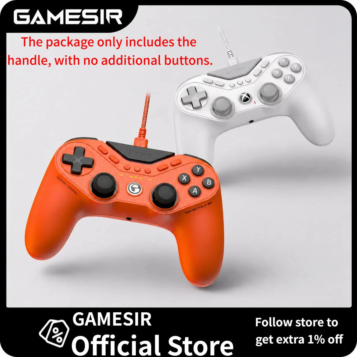 GameSir Tarantula 8K PC Wired Controller Lightweight Gaming Gamepad Steam Wired Similar PS5 Symmetric DS4 Joystick Controller