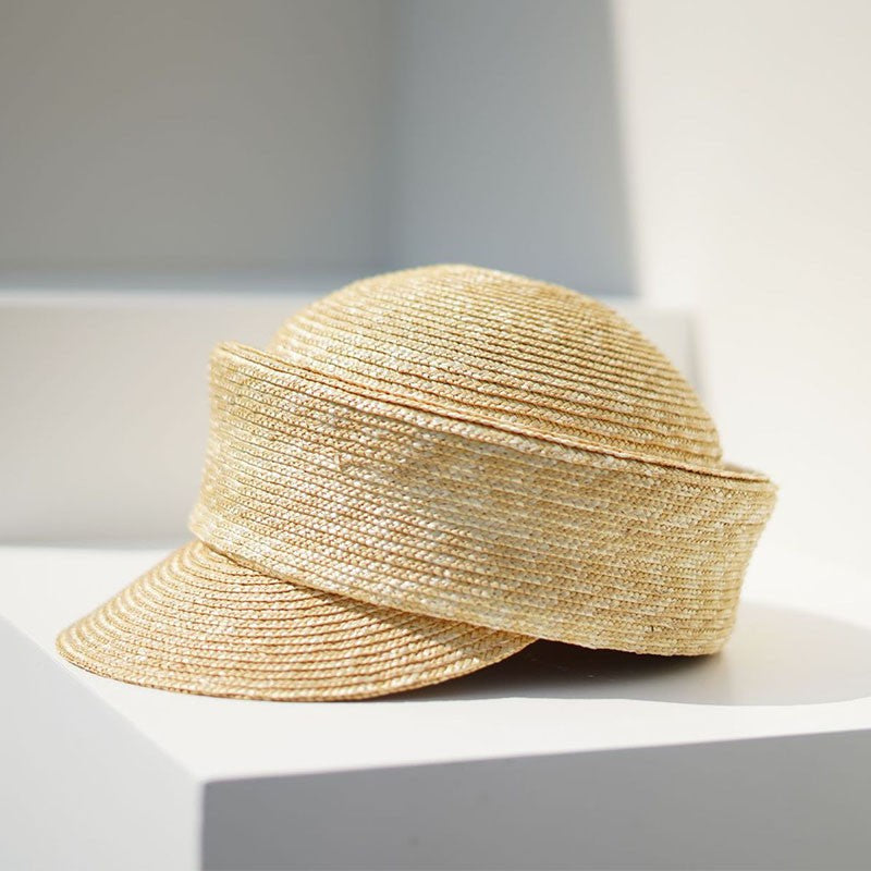 Chapéu Feminino de Sol de Verão Chapéu de Palha Irregular Viseira Chapéu Newsboy Atividades ao Ar Livre Rua Praia Viagem Chapéus Derby Base