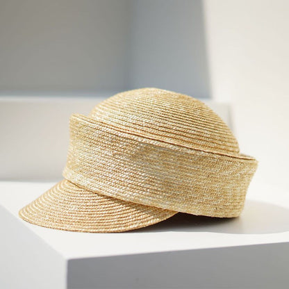 Chapéu Feminino de Sol de Verão Chapéu de Palha Irregular Viseira Chapéu Newsboy Atividades ao Ar Livre Rua Praia Viagem Chapéus Derby Base