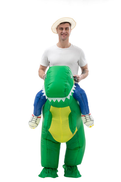 Funny dinosaur inflatable costume set  Riding jumpsuit cosplay outfit  High-impact hilarious costume Halloween attire