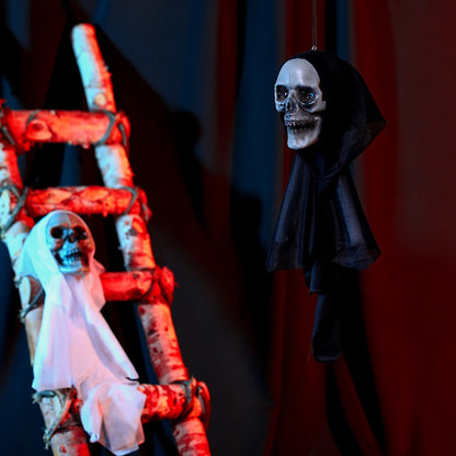 1/2Pcs Halloween Horror Skeleton Ghost Decoration Party Hanging Skull Skeleton Ornament Props Haunted Halloween Outdoor Decor