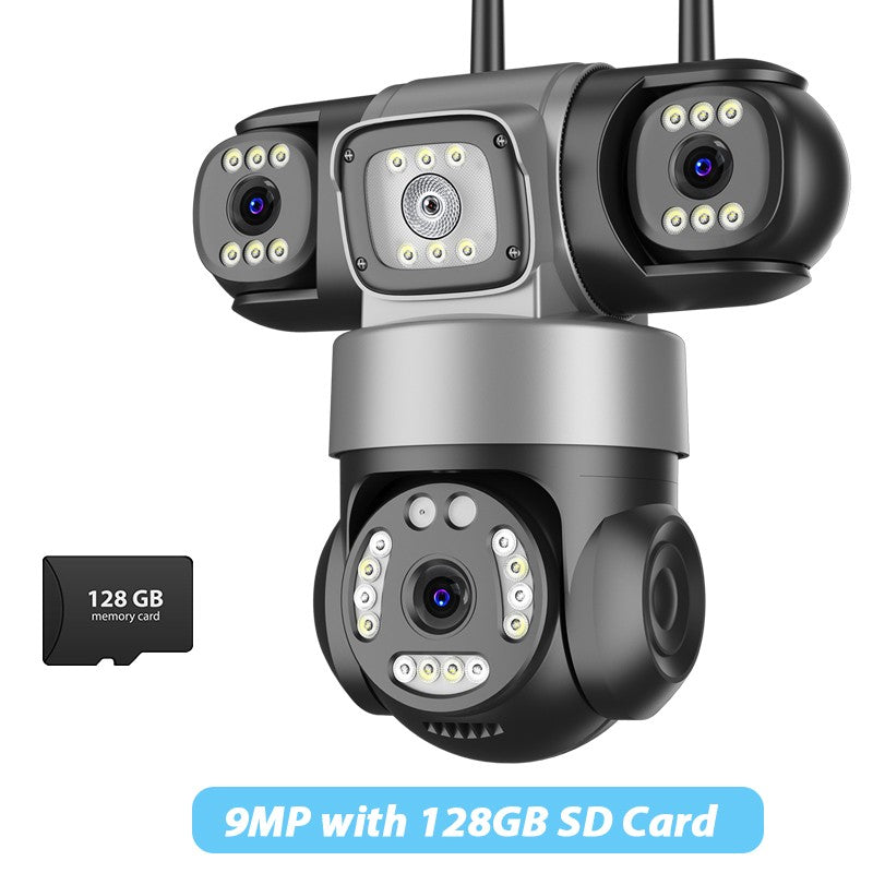 BESDER 12MP WiFi IP Camera PTZ Three Screens Outdoor CCTV Security Surveillance Camera Night Vision Monitor 3D Space iCSee App