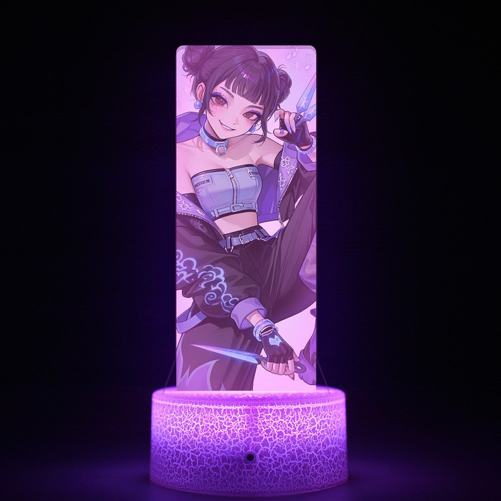 KPop K-POP Demon Hunters Kawaii Zoe Rumi Mira Saja Boys Superstar Monochrome Light Remote Control 16 Color Light Night Light