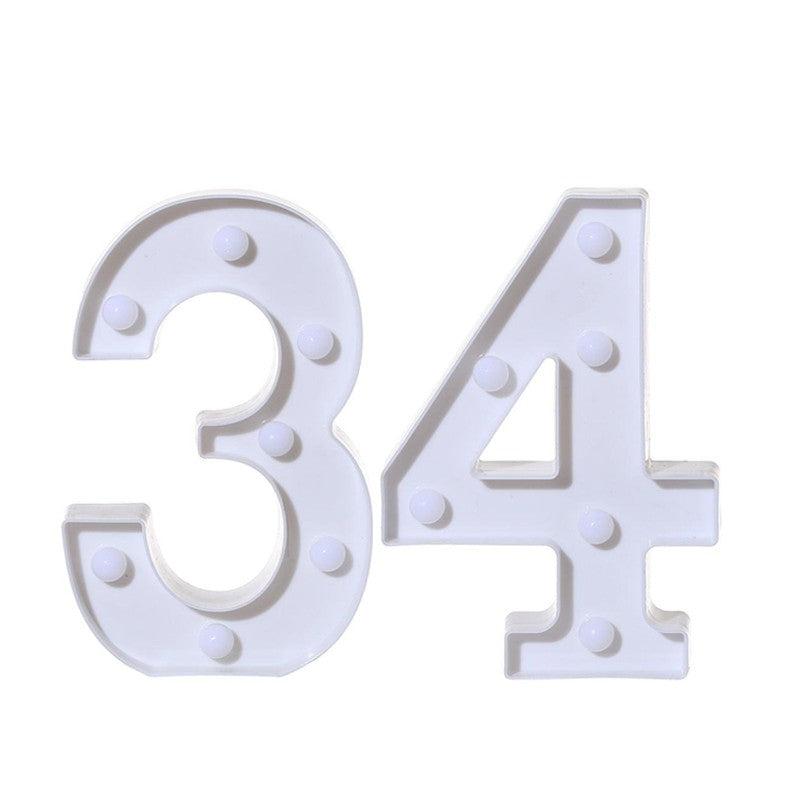 2Pcs Number 16 18 21 30 Led Light String Happy Birthday Party Decoration Wedding Anniversary Adult Birthday Party Gift Light Led