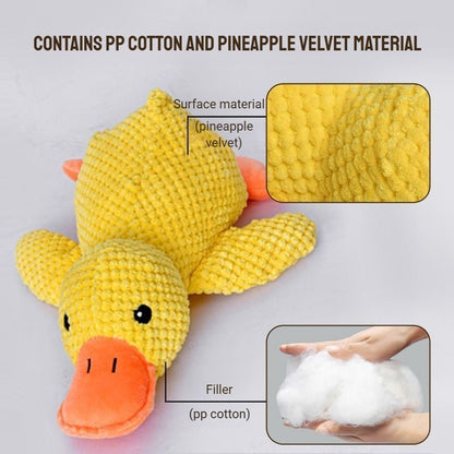 Brinquedo para Cão de Estimação Interativo Resistente a Mordidas Indestrutível Anti-Mastigação com Som de Pato para Aliviar o Estresse
