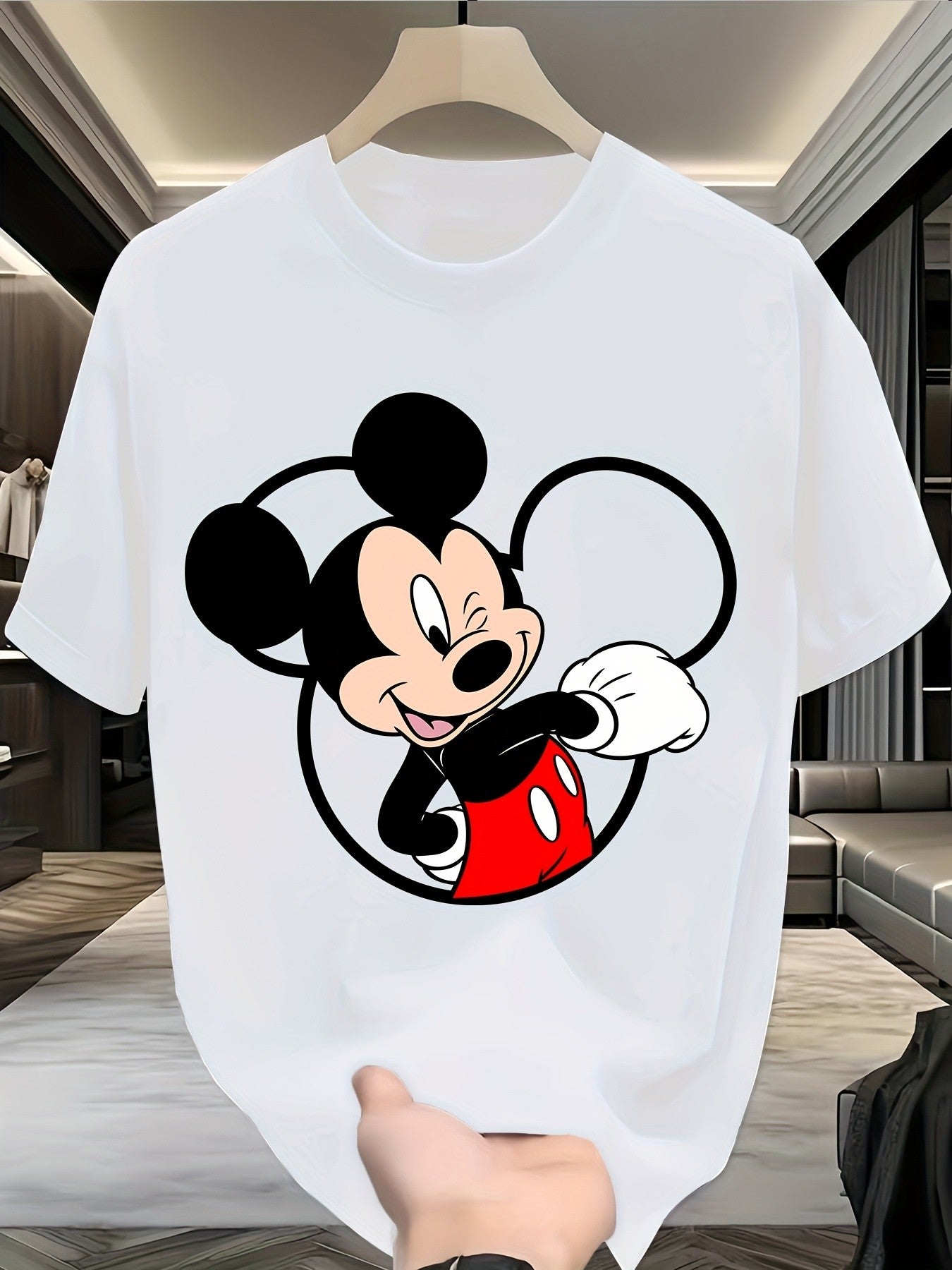 Couple Cartoon Mickey Mouse Cotton T-Shirt Boys Girls Family Clothing Casual Men Women Short Sleeve Y2k Couples T-shirt Tops