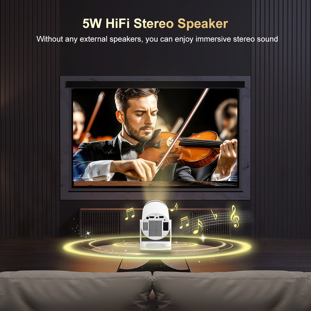 Salange HY300 Ultra Projector Update HY300 4K Android11 Wifi6 Allwinner H713 BT5.4 1080P 1280*720P Home Theater Outdoor Portable