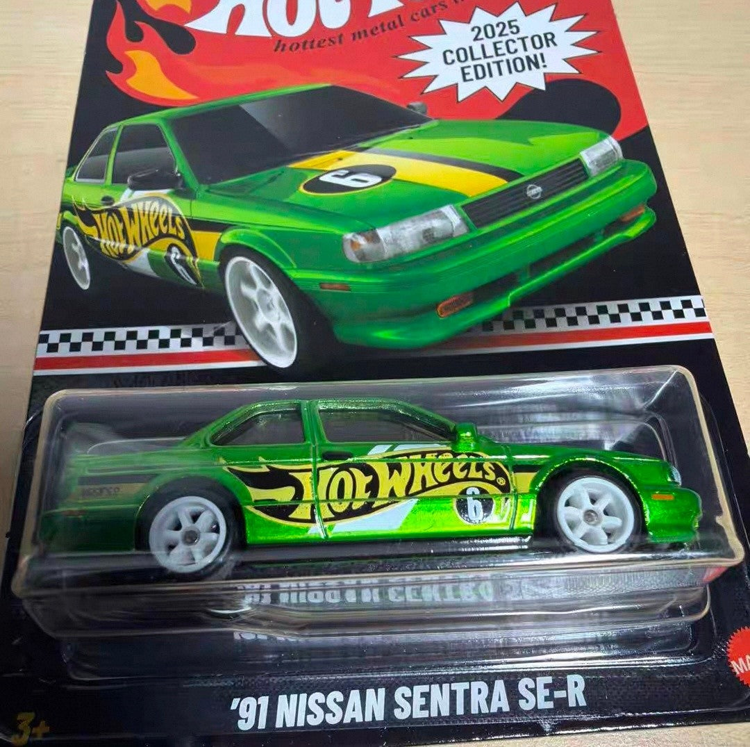 Hot Wheels Original 2025 Coleção de Colecionador Carro Modelo 1/64 91 NISSAN SENTRA SE-R Porsche MERCEDES-BENZ UNIMOG Modelos em Liga Presentes