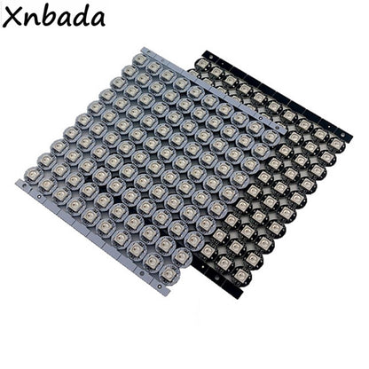 10-1000PCS WS2812B WS2812 4Pin RGB Led Chip 5050SMD WS2811 IC Black/White PCB With Heatsink DC5V