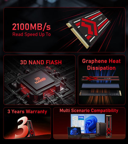 SSD HUADISK M.2 NVMe 1TB 512GB 256GB 128GB PCIe 3.0X4 Solid State Drive M2 2280 Disco Rígido Interno para Laptop HDD para PC Computador